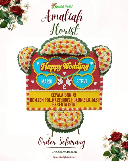 Papan Bunga Pernikahan Lambara
